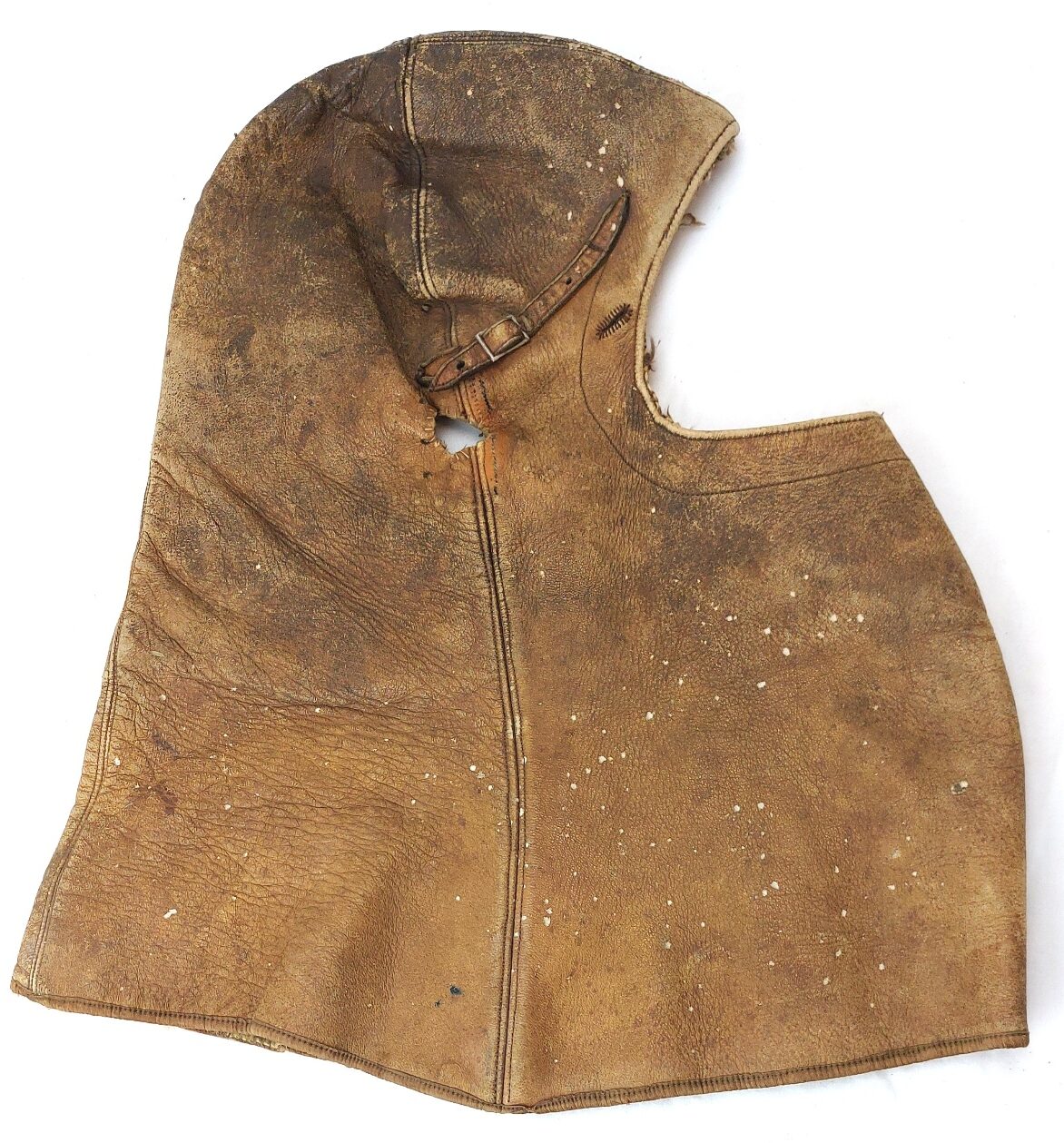 British, WW1, Royal Flying Corps 1916 Pattern Cowl Flying Helmet, WD Broad Arrow Marked, Size 51, Smooth-Side Variant - Image 6