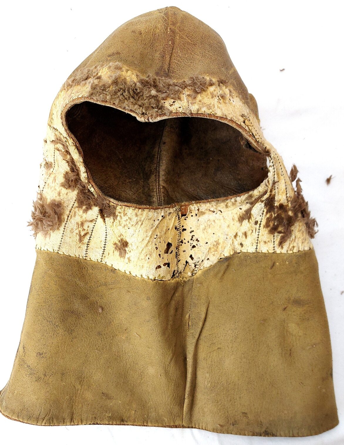 British, WW1, Royal Flying Corps 1916 Pattern Cowl Flying Helmet, WD Broad Arrow Marked, Size 51, Smooth-Side Variant - Image 16