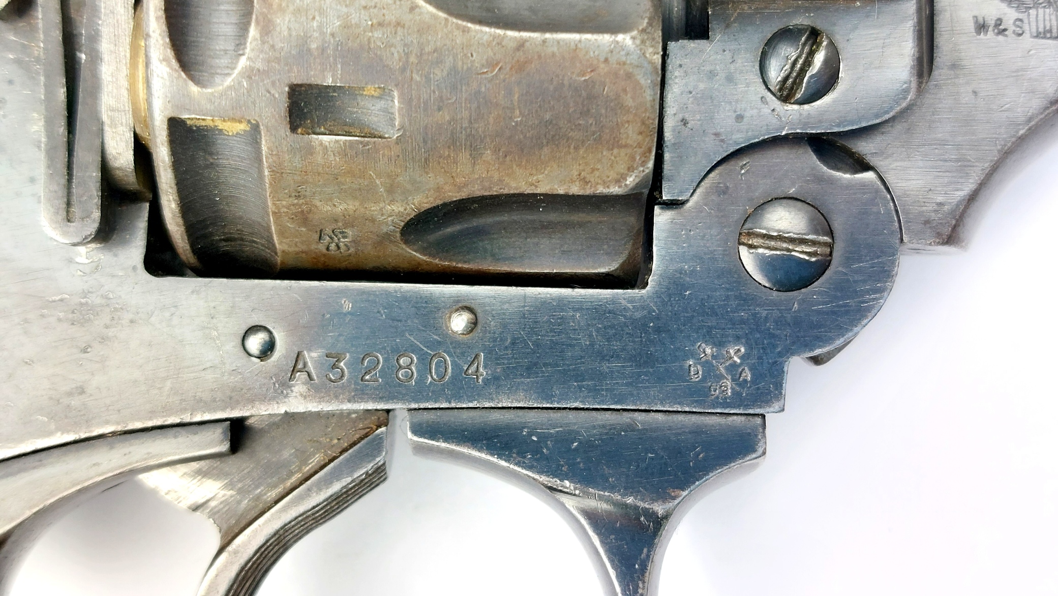 British, c.1949–1951 Webley & Scott Mark IV .38 Revolver, 5" Barrel, Matching Numbers A32804, Old Spec Deactivated with WWII Inert Cartridges - Image 18