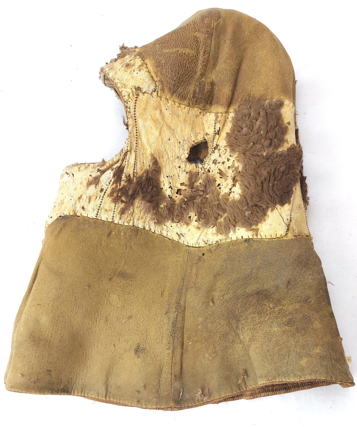 British, WW1, Royal Flying Corps 1916 Pattern Cowl Flying Helmet, WD Broad Arrow Marked, Size 51, Smooth-Side Variant - Image 15