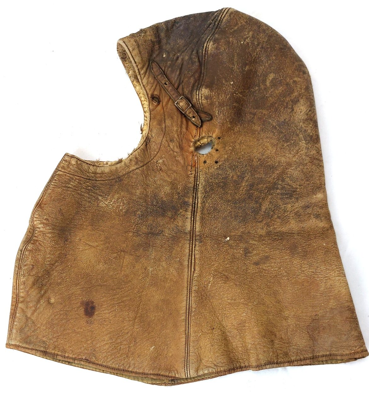 British, WW1, Royal Flying Corps 1916 Pattern Cowl Flying Helmet, WD Broad Arrow Marked, Size 51, Smooth-Side Variant - Image 7