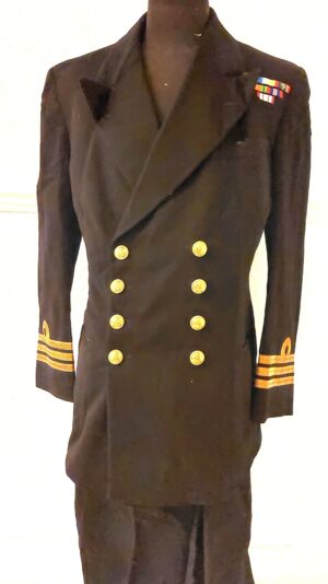 British, 1963, Royal Navy Lieutenant-Commander’s Service Dress Jacket & Trousers by Gieves Ltd, Named to J. Goldsmith, Portsmouth