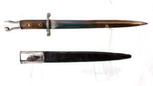 British, Pattern 1888 Mk I Type 2 "Lee-Metford" Naval Service Bayonet & Scabbard, Dated 1896, RSAF Enfield, Matching Numbers (91)