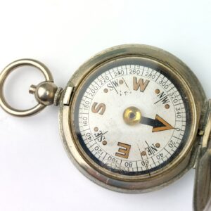British, WWI, Mark VI Officers’ Pocket Compass – Terrasse W. Co., War Department Issue, Serial 92531, Dated 1918