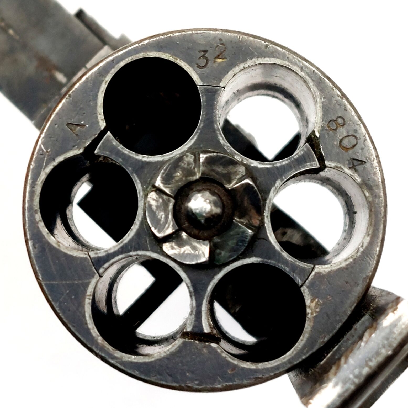 British, c.1949–1951 Webley & Scott Mark IV .38 Revolver, 5" Barrel, Matching Numbers A32804, Old Spec Deactivated with WWII Inert Cartridges - Image 4