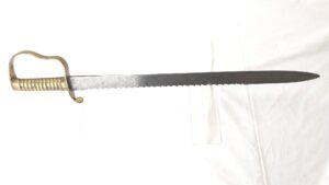British, 1856 Pattern Pioneers Sawback Short Sword, Mole, Brass Hilt, Government Marked