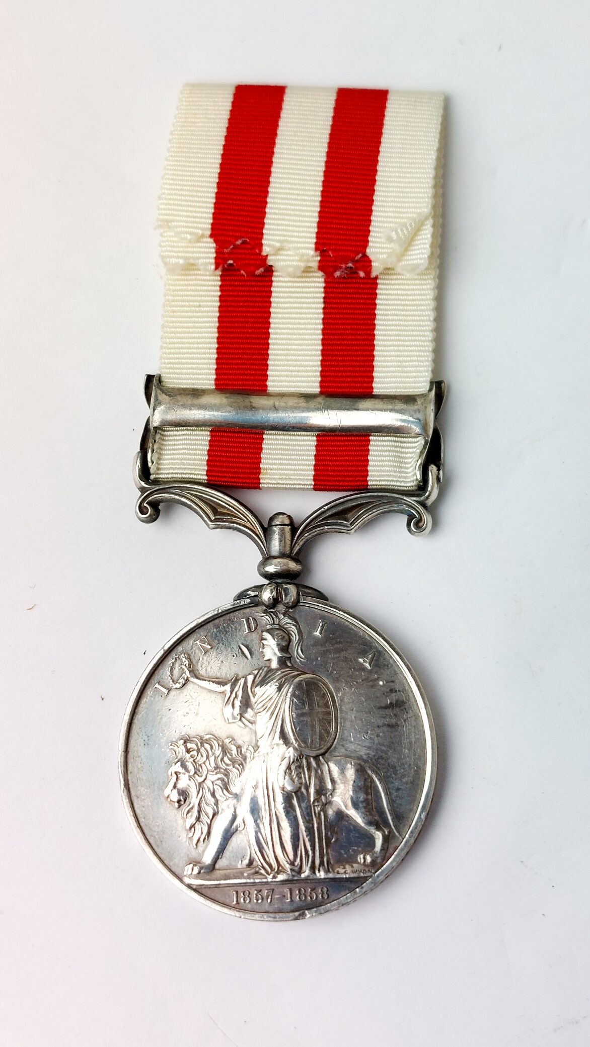 British, Indian Mutiny Medal 1857–1858, Lucknow Clasp, Named to John Roberts, 7th (Queen’s Own) Hussars - Image 3