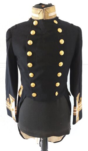 British, WW1, Royal Navy Commander’s Full Dress Tailcoat, King’s Crown Buttons, Gold Rank Lace