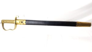 British, Pattern 1856 Pioneer Sawback Sword, Superb Brass-Hilted Example with Scabbard, Matching “8” Marks