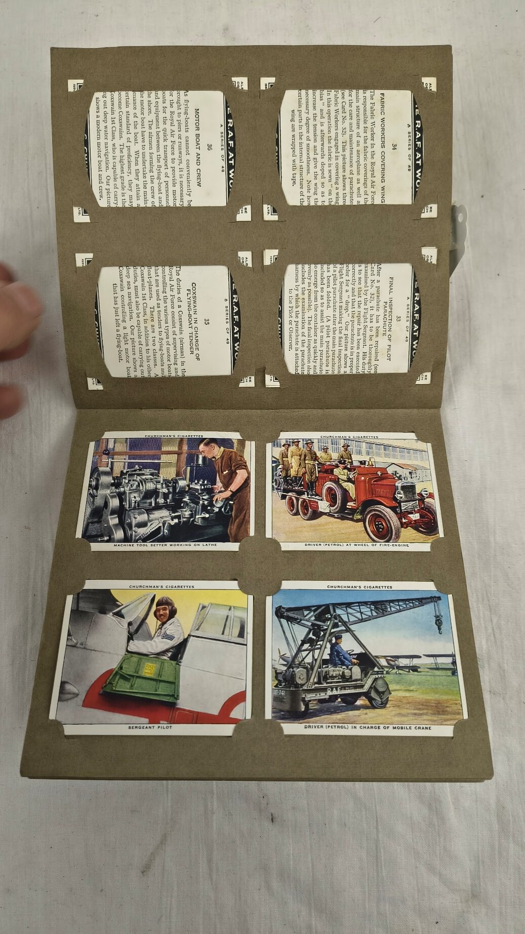 Churchmans 1938 The RAF At Work Cigarette Card Album - Image 3