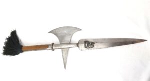 French, c.1870–1900, Naval / Maritime Ceremonial Halberd, Coq Gaulois and Anchor Badge, Third Republic Period