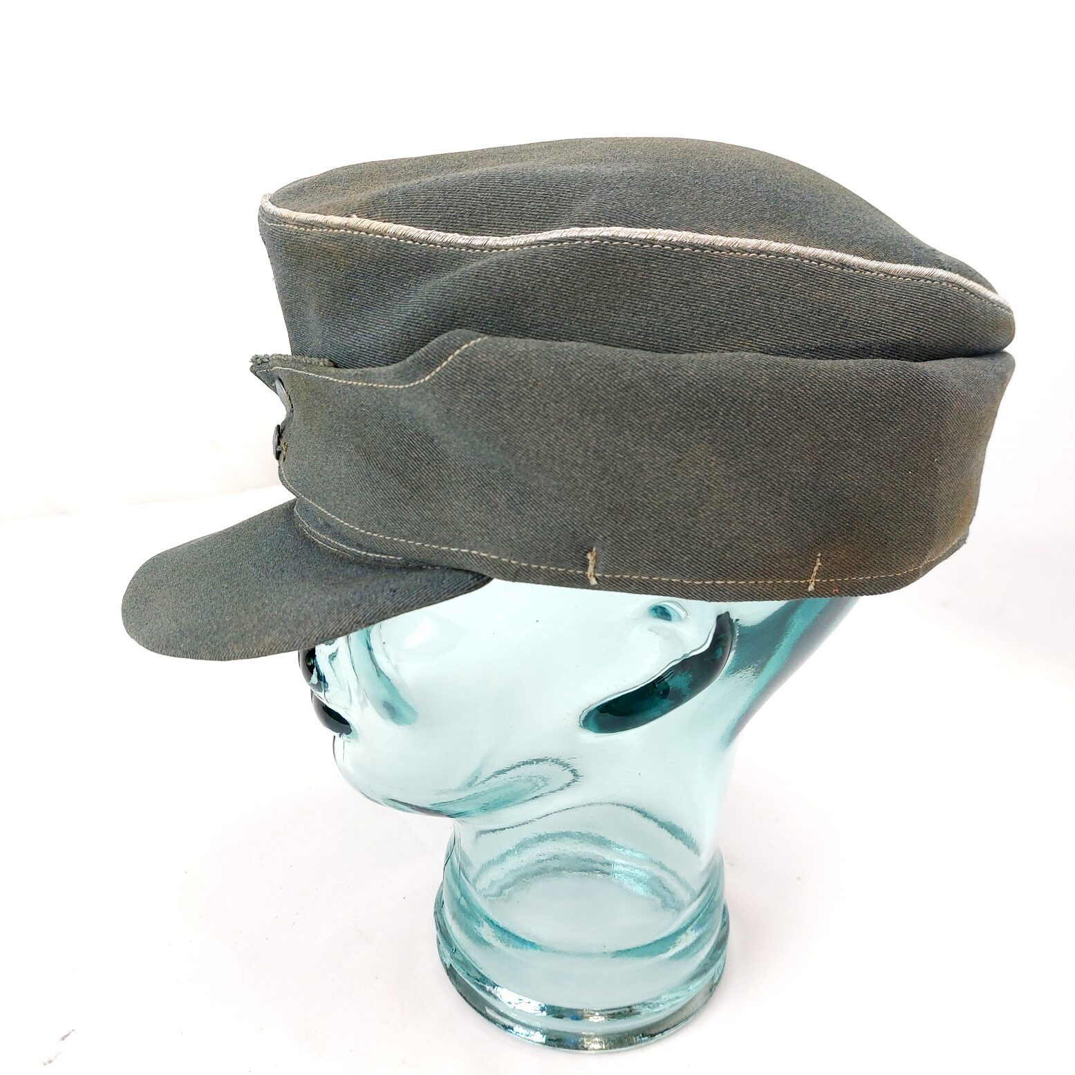 Germany, WWII, M43 “Feldmütze” Cold Weather Field Cap, Fur-Lined Neck Flaps, Size 57