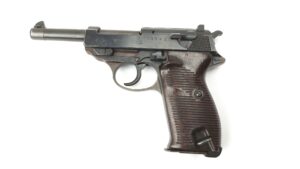 German, WW2, Mauser P38 Semi-Automatic Service Pistol “byf 43”, Matching Numbers 1254h, Waffenamt 135, Original Bakelite Grips, Correct Magazine, EU Deactivated