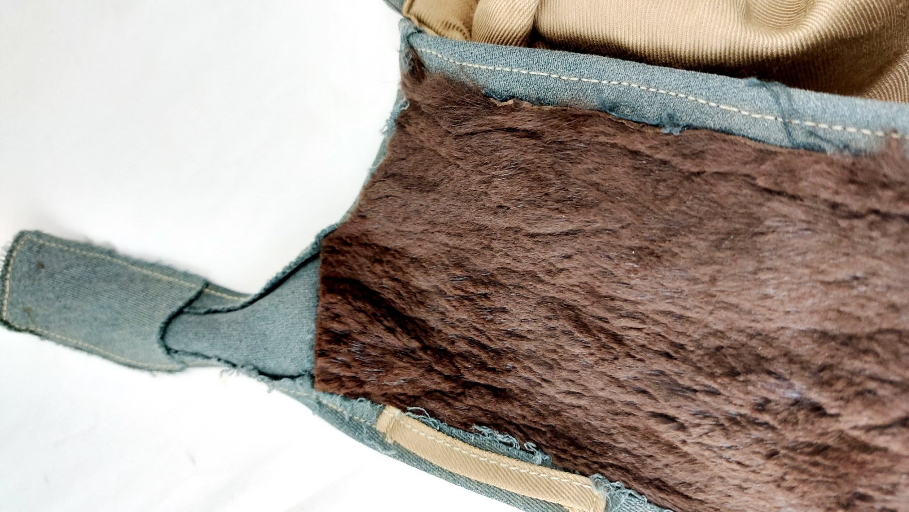 Germany, WWII, M43 “Feldmütze” Cold Weather Field Cap, Fur-Lined Neck Flaps, Size 57 - Image 13