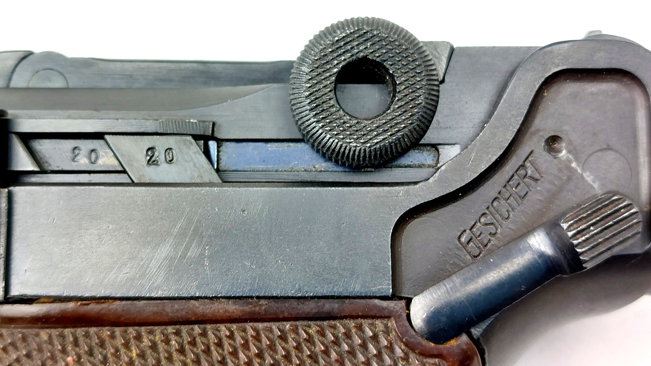 German, WW2, 1937 Dated Krieghoff P.08 Luger Pistol, Luftwaffe Contract, Serial 520, Matching Numbers, HK Anchor Toggle, Old Spec Deactivated - Image 13