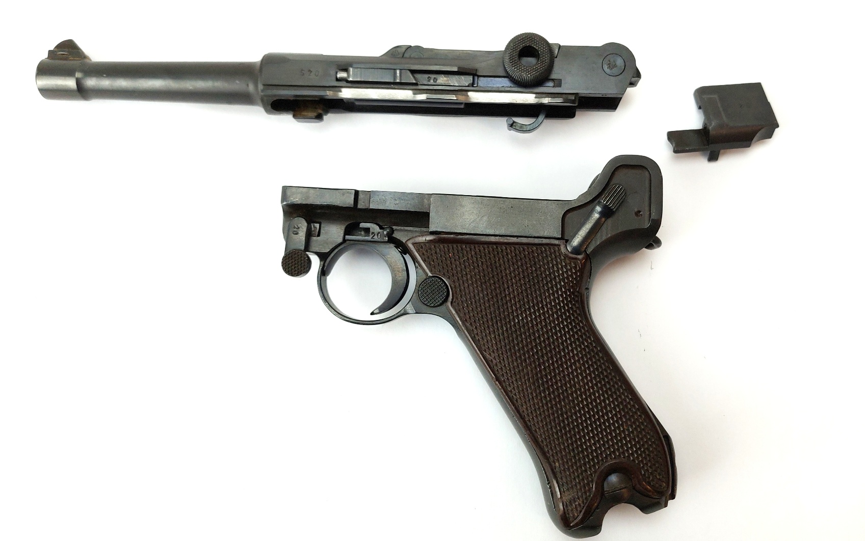 German, WW2, 1937 Dated Krieghoff P.08 Luger Pistol, Luftwaffe Contract, Serial 520, Matching Numbers, HK Anchor Toggle, Old Spec Deactivated - Image 30