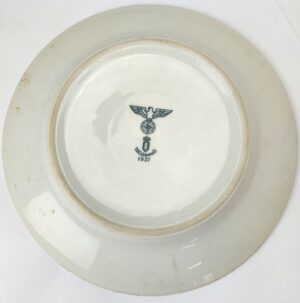 German, WW2-Dated 1937, Wehrmacht (Heer-Army) Mess Hall Plate, Alt-Schönwald Porcelain, Reich Eagle Marked