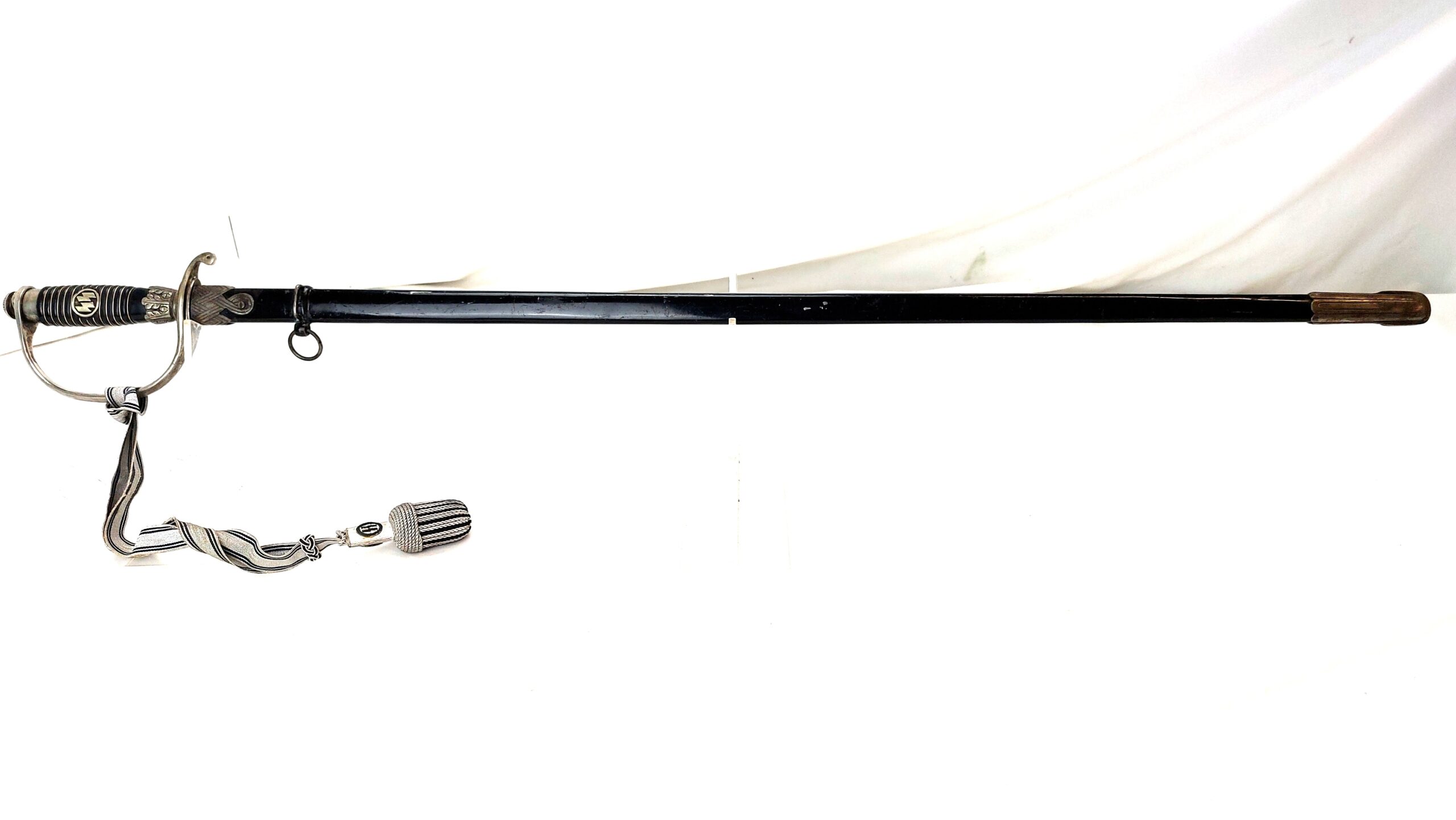 German, WW2, SS Officer’s Dress Sword (SS Degen) with Scabbard and Later Portepee