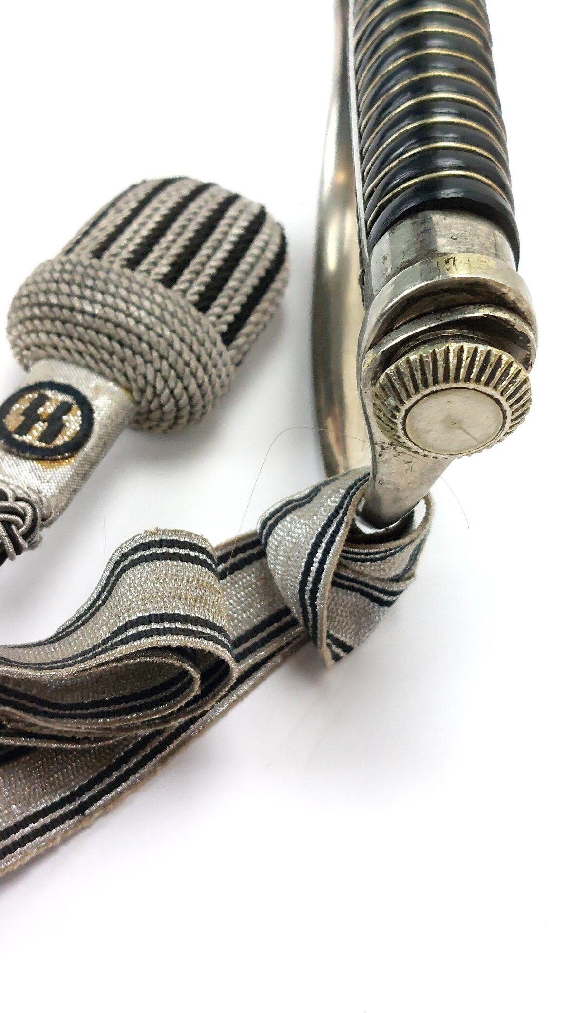 German, WW2, SS Officer’s Dress Sword (SS Degen) with Scabbard and Later Portepee - Image 12