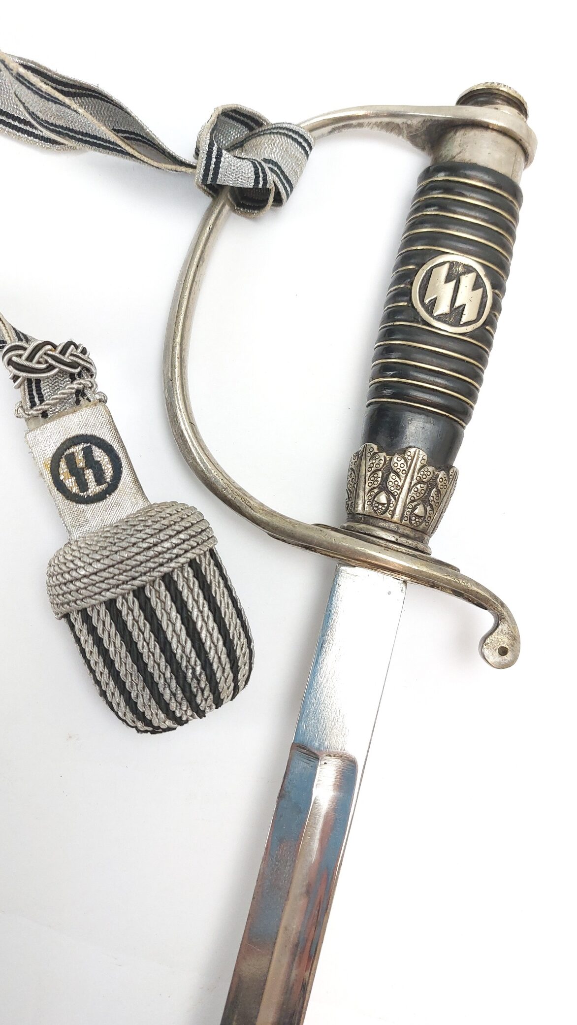 German, WW2, SS Officer’s Dress Sword (SS Degen) with Scabbard and Later Portepee - Image 14