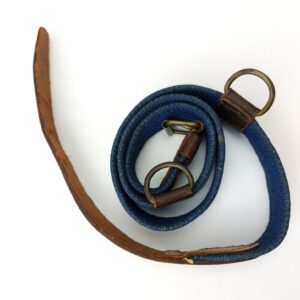 German, WWII, Kriegsmarine Officer’s Dagger Hanger Support Belt, Blue Webbing, Size 85, 94 cm