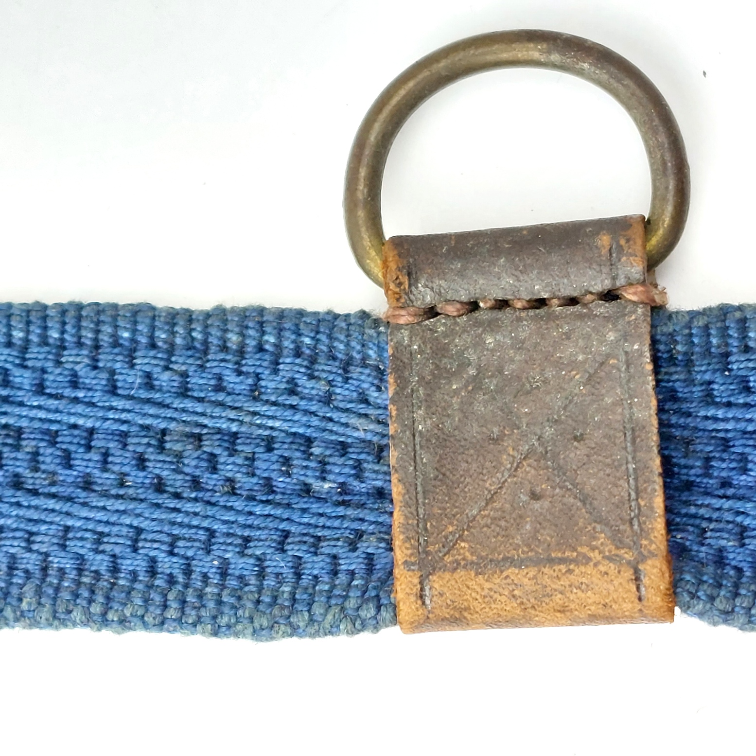 German, WWII, Kriegsmarine Officer’s Dagger Hanger Support Belt, Blue Webbing, Size 85, 94 cm - Image 5