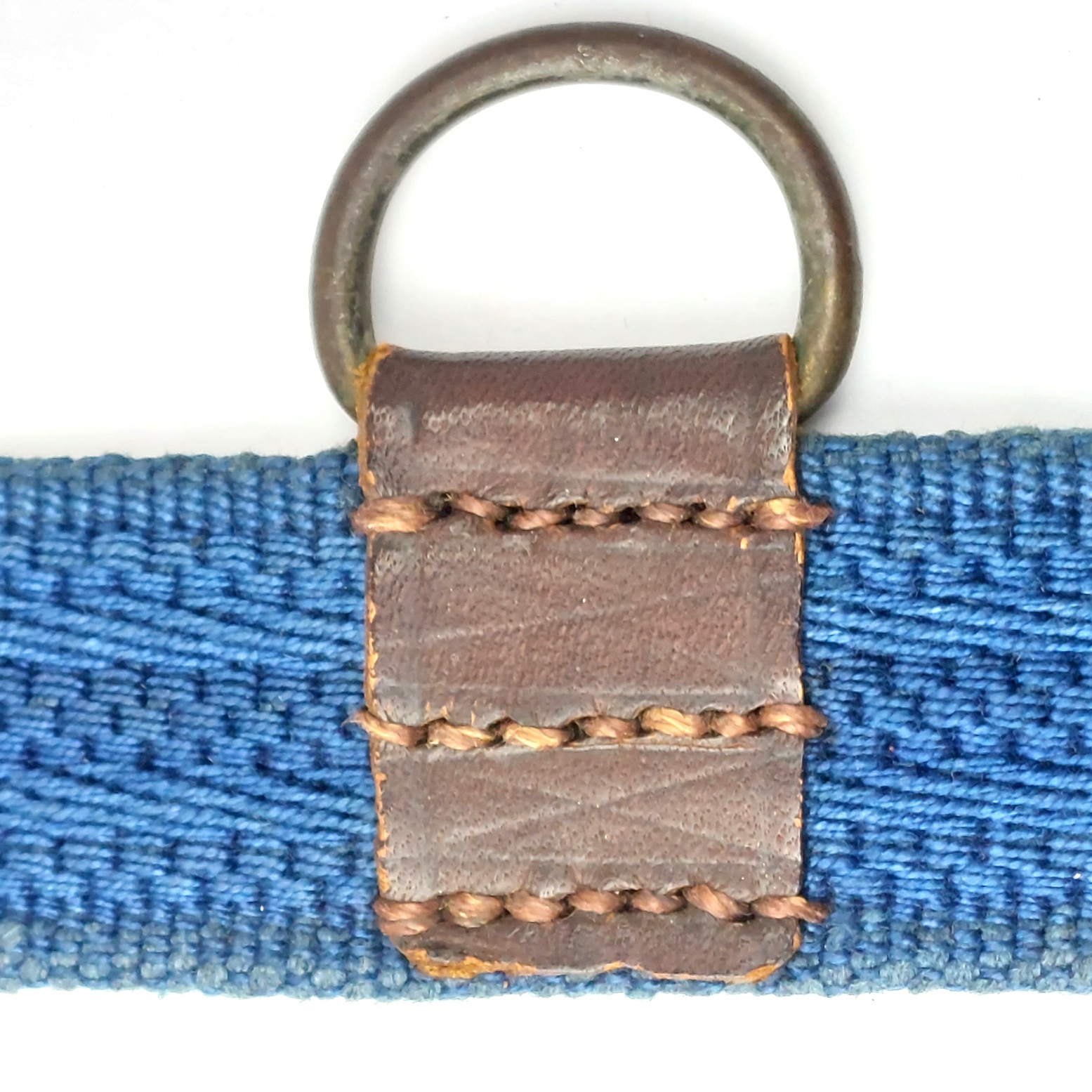 German, WWII, Kriegsmarine Officer’s Dagger Hanger Support Belt, Blue Webbing, Size 85, 94 cm - Image 6