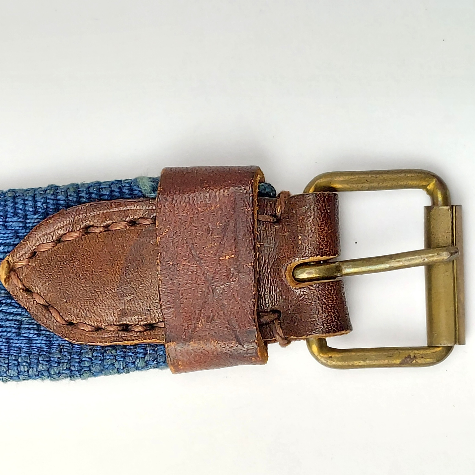 German, WWII, Kriegsmarine Officer’s Dagger Hanger Support Belt, Blue Webbing, Size 85, 94 cm - Image 7