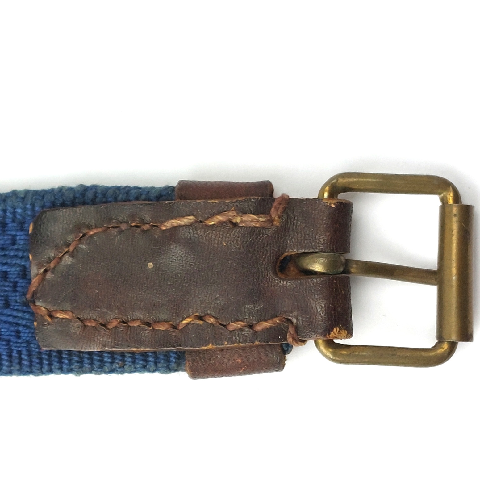 German, WWII, Kriegsmarine Officer’s Dagger Hanger Support Belt, Blue Webbing, Size 85, 94 cm - Image 8