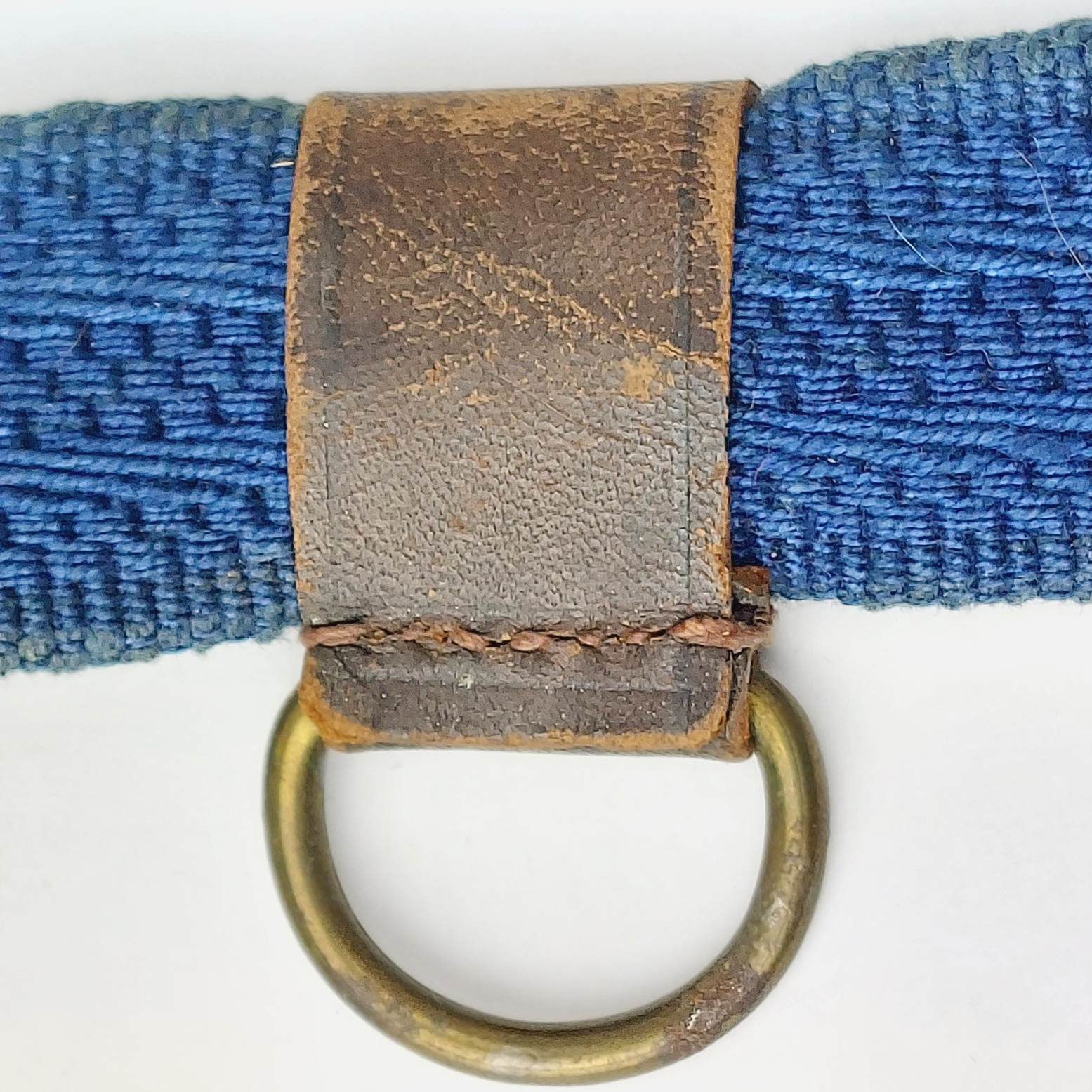 German, WWII, Kriegsmarine Officer’s Dagger Hanger Support Belt, Blue Webbing, Size 85, 94 cm - Image 10