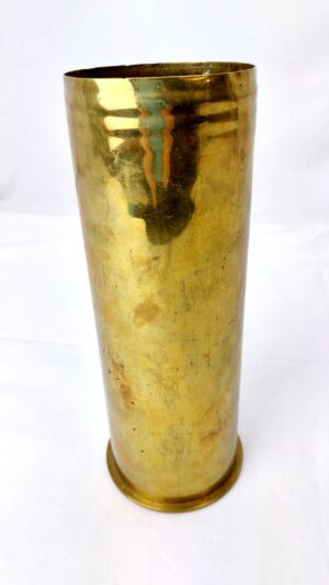 Imperial German, WW1, 7.7 cm Feldkanone 96 n.A. Shell Case, by Patronenfabrik Karlsruhe, Dated May 1917