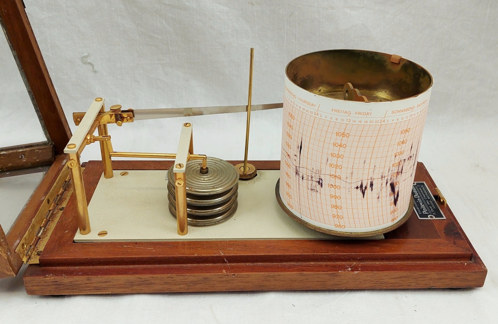 Vintage French Cased Barograph by Poitevin-Duault - Image 10