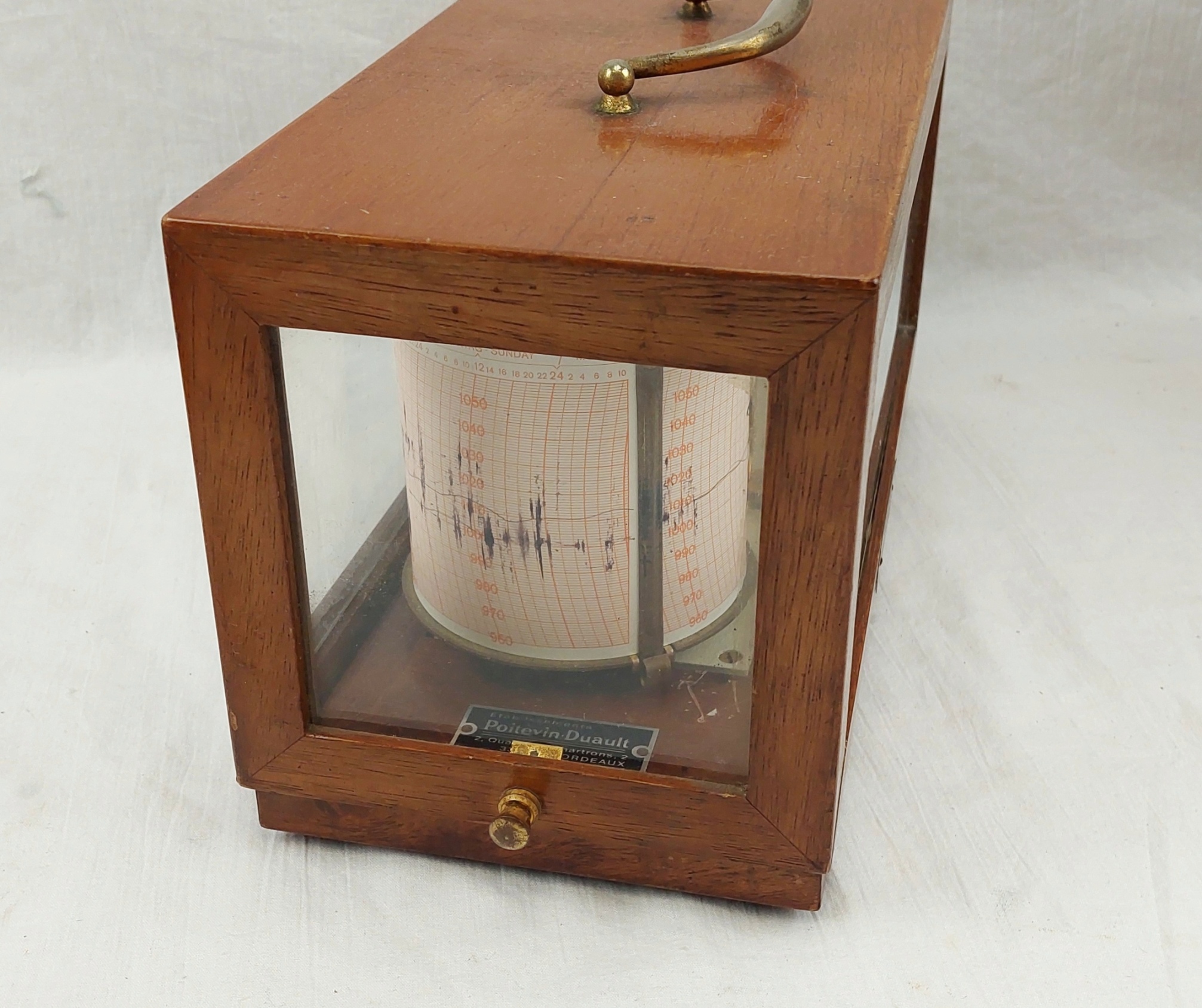 Vintage French Cased Barograph by Poitevin-Duault - Image 9