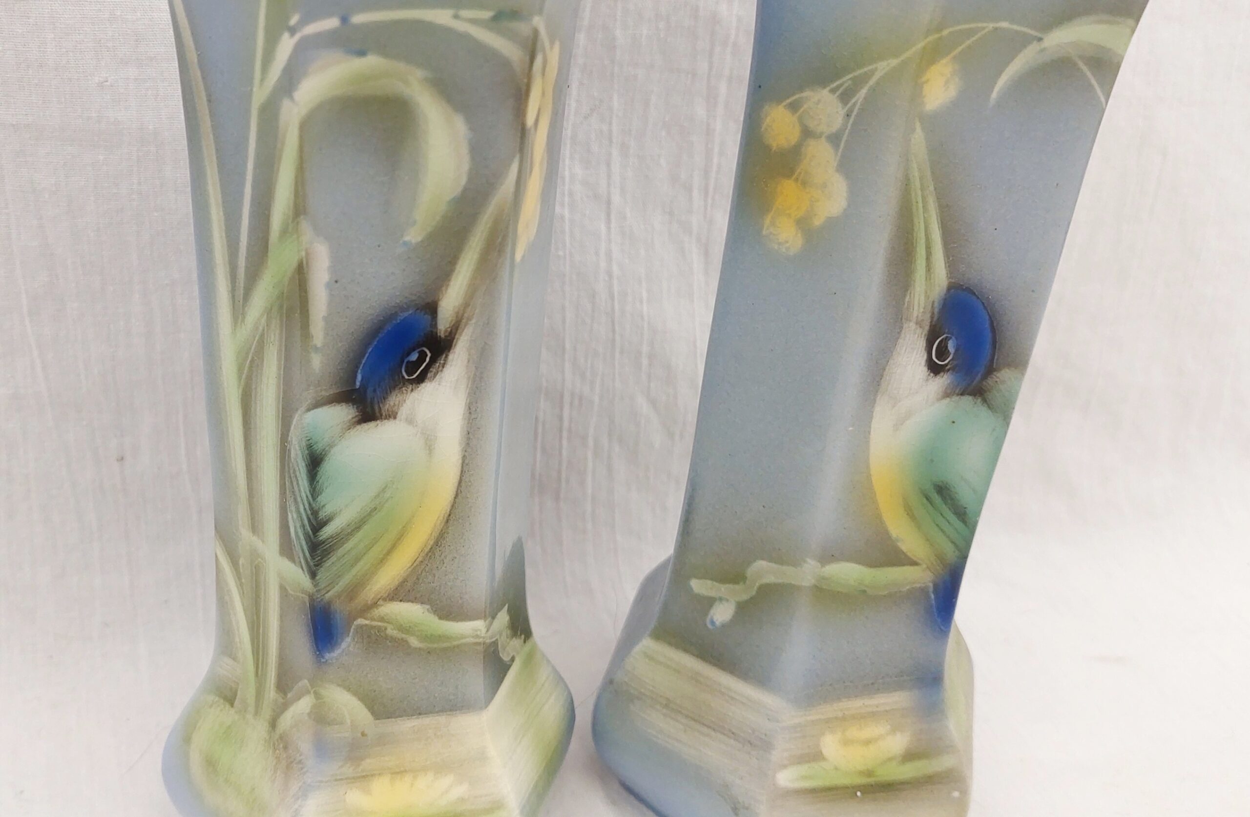 Pair Of Mid-20th Century Midwinter Burslem Hand Painted Kingfisher Vases - Image 4