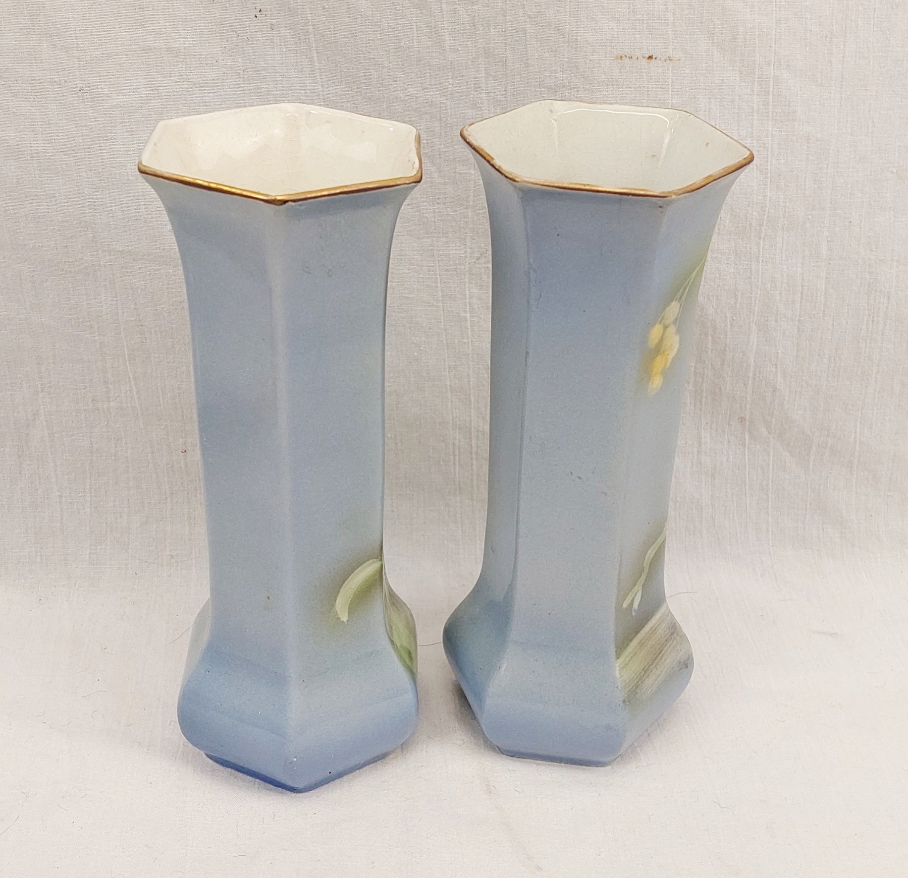 Pair Of Mid-20th Century Midwinter Burslem Hand Painted Kingfisher Vases - Image 2