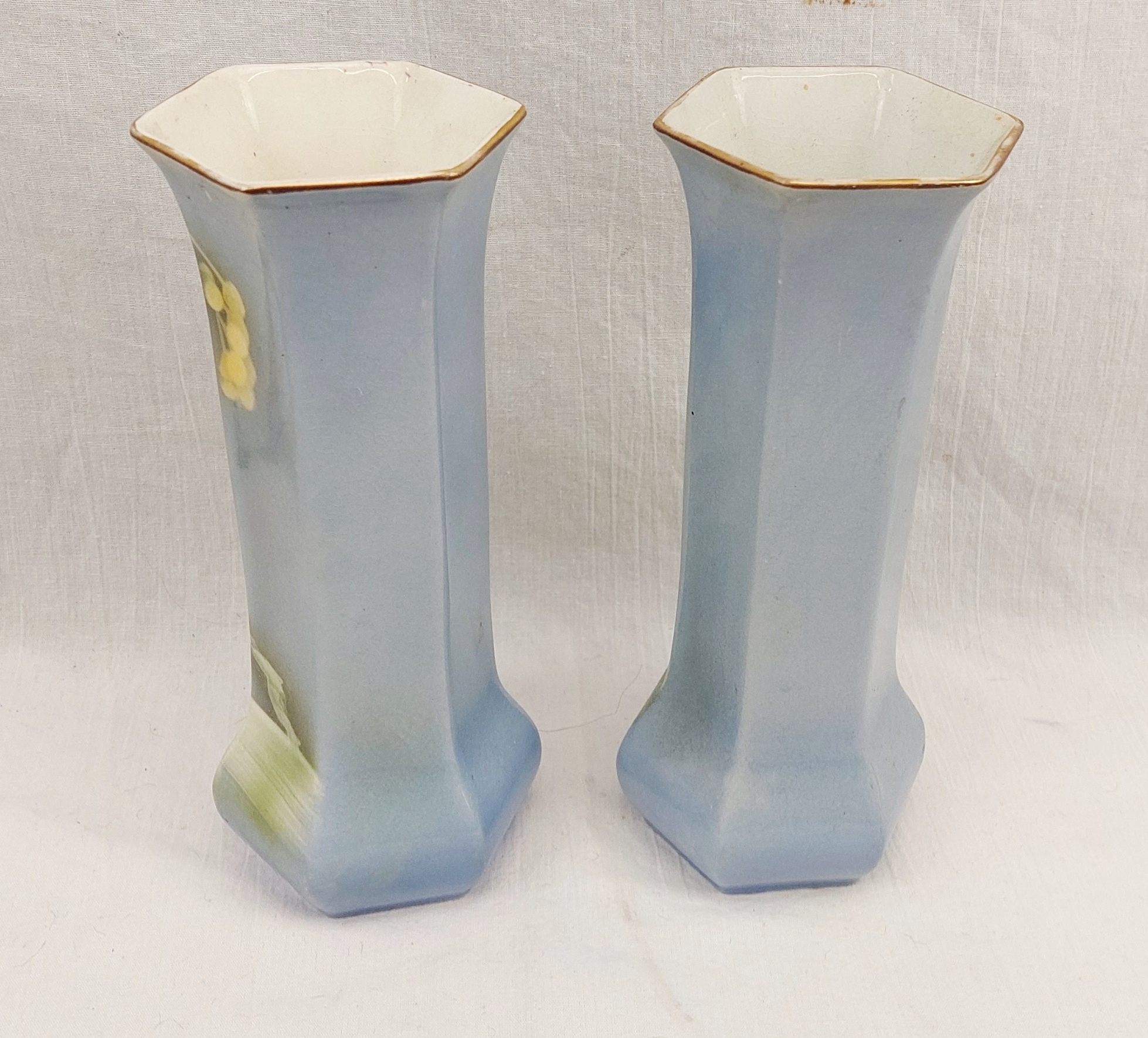 Pair Of Mid-20th Century Midwinter Burslem Hand Painted Kingfisher Vases - Image 3