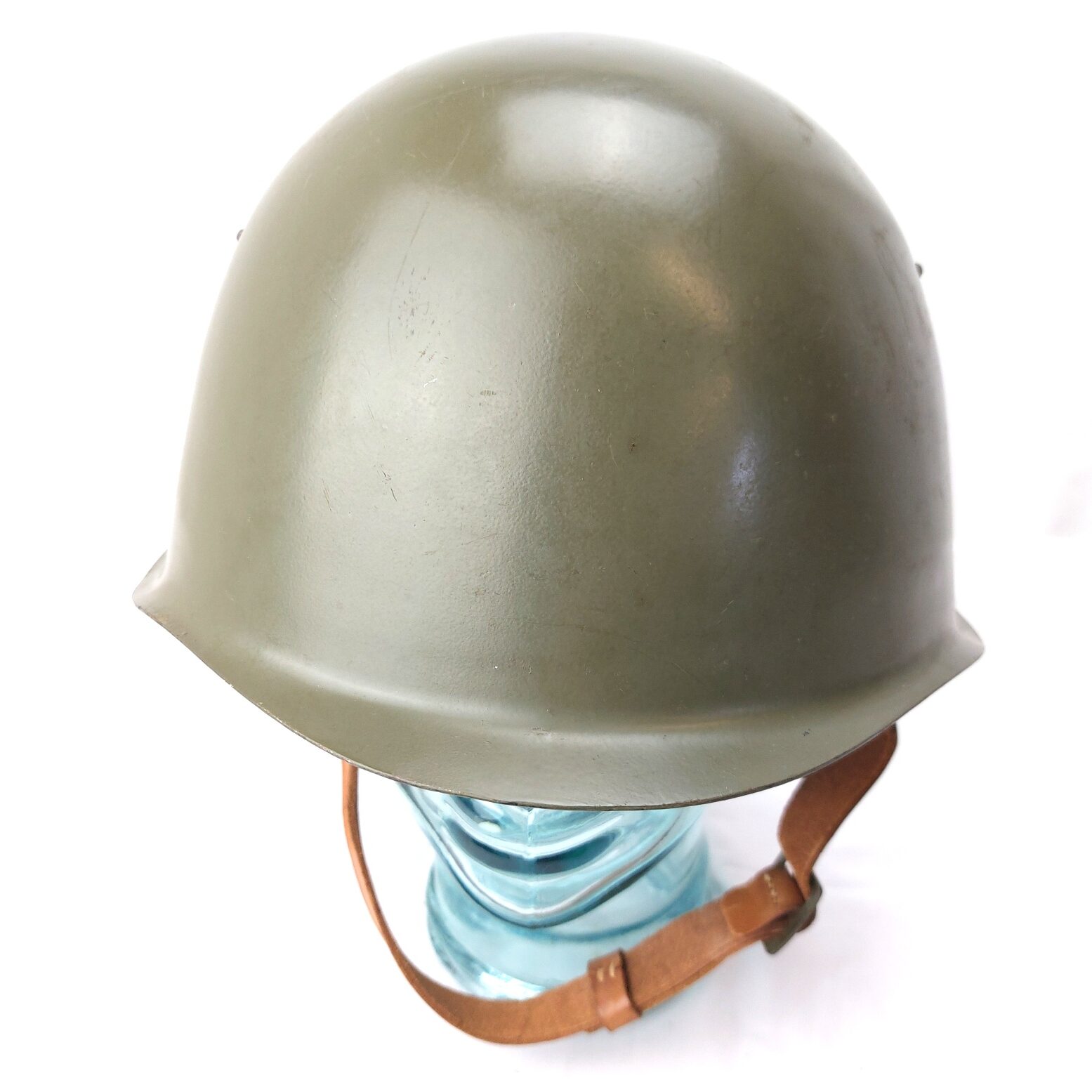 Czech / Polish, Cold War c1950-55, Vz.53 / Wz.50 Steel Combat Helmet, Original Chinstrap marked Size 59 with Inspection Marks