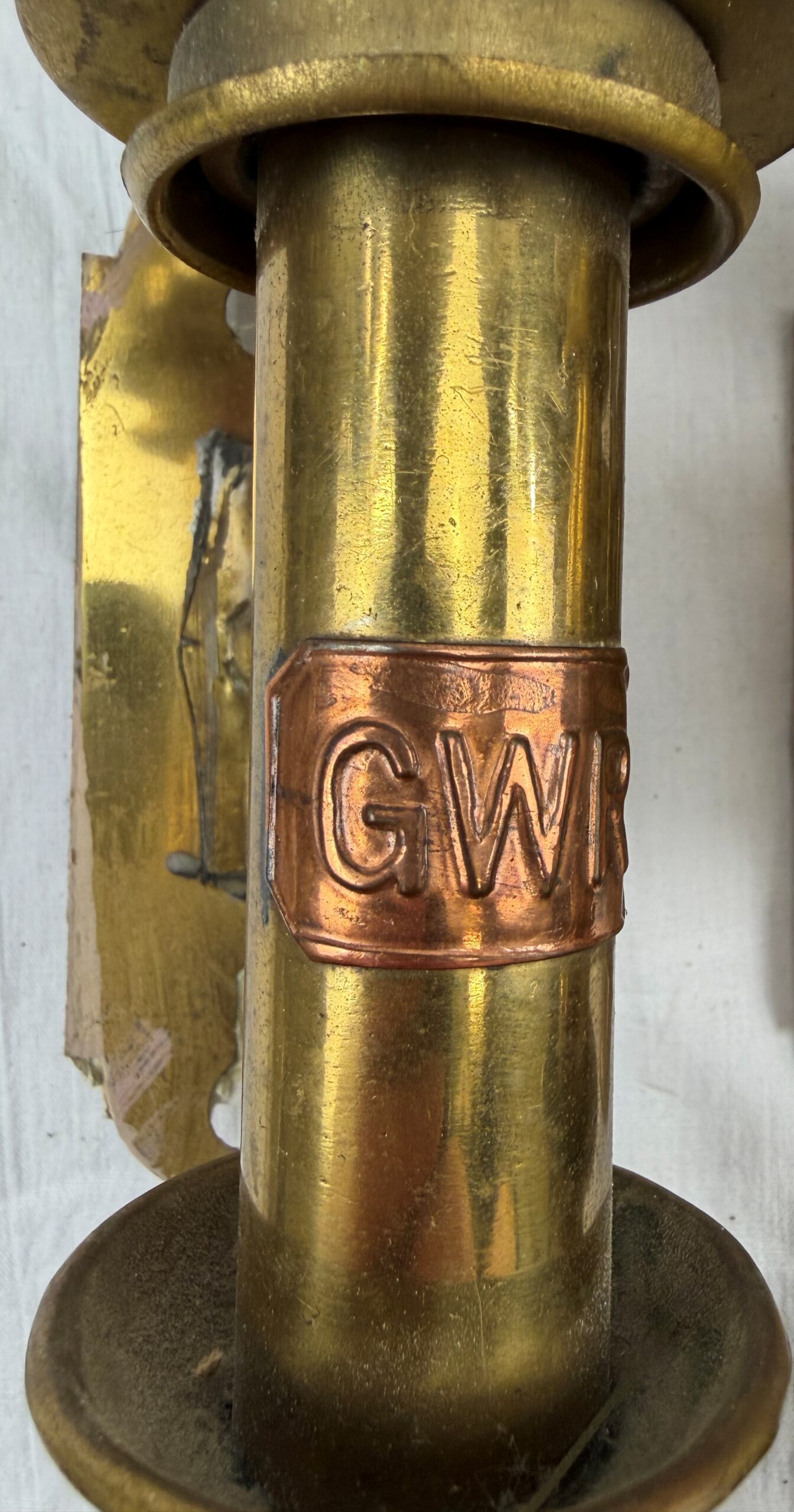 Pair Of Early 20th Century GWR Brass Carriage Wall Sconces - Image 8