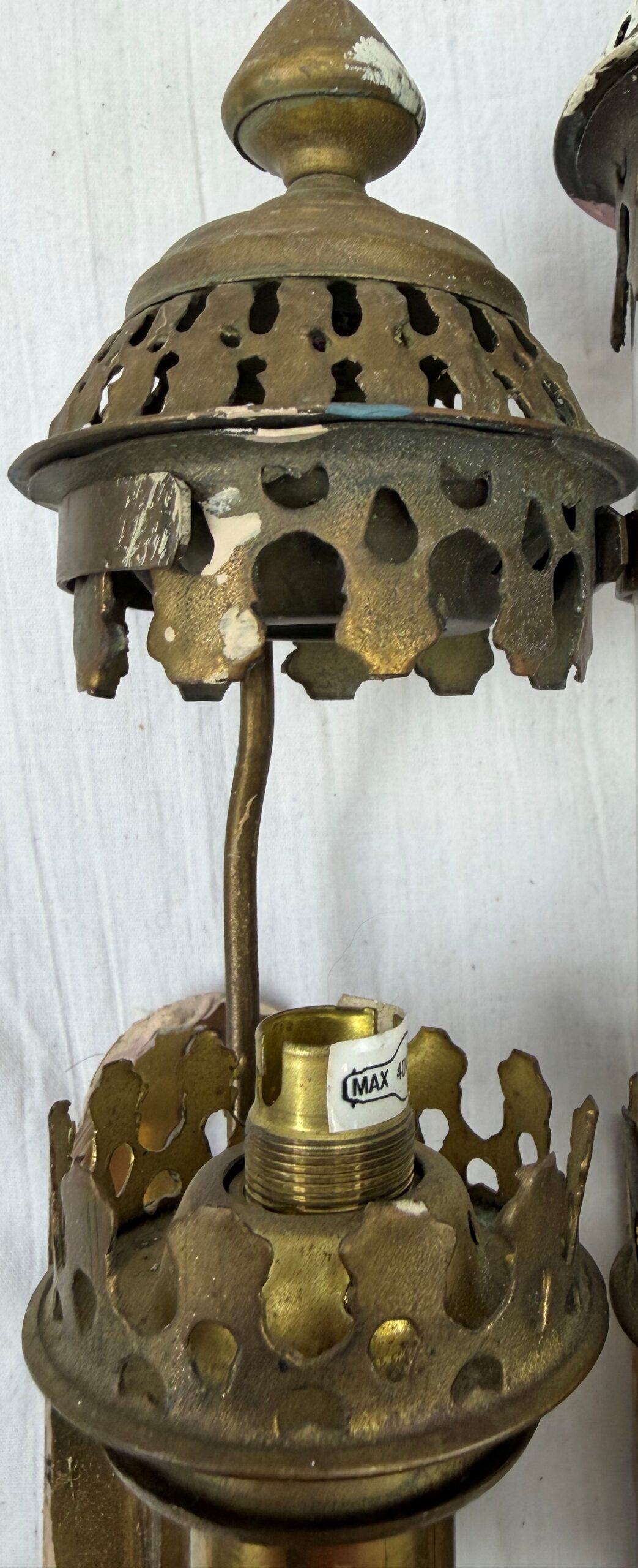 Pair Of Early 20th Century GWR Brass Carriage Wall Sconces - Image 7