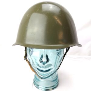 Czech / Polish, Cold War c.1950-55, Army Steel Combat Helmet, Vz.53 / Wz.50 Pattern, Original Chinstrap and Liner Dated 1986