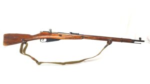 Soviet, WW2, Mosin–Nagant M91-30 Bolt-Action Rifle with Sling, Dating 1942, Izhevsk Arsenal, Matching Numbers, Serial ки7522, Deactivated