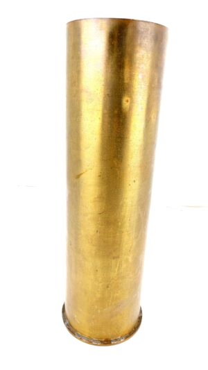 US, WW2-1944, 105mm M14 Type I Artillery Shell Case, Lot BBI-31, Flaming Ordnance Mark