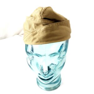 US, WWII, U.S. Marine Corps Khaki Cotton Summer Service Garrison Cap (“Pisscutter”), Size 6⅞