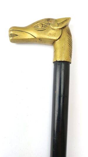 Victorian / Edwardian, Brass Horse Head Handle Walking Stick