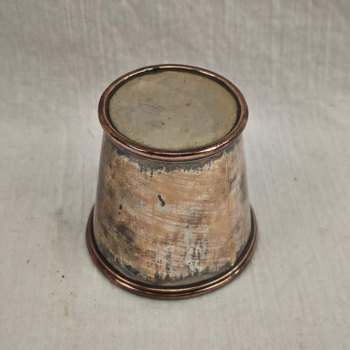 Victorian Silver Washed Copper Tumbler - Image 3