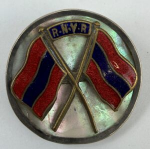 WW1 Royal Navy Volunteer Reserve RNVR Sterling Silver And MoP Sweetheart Badge