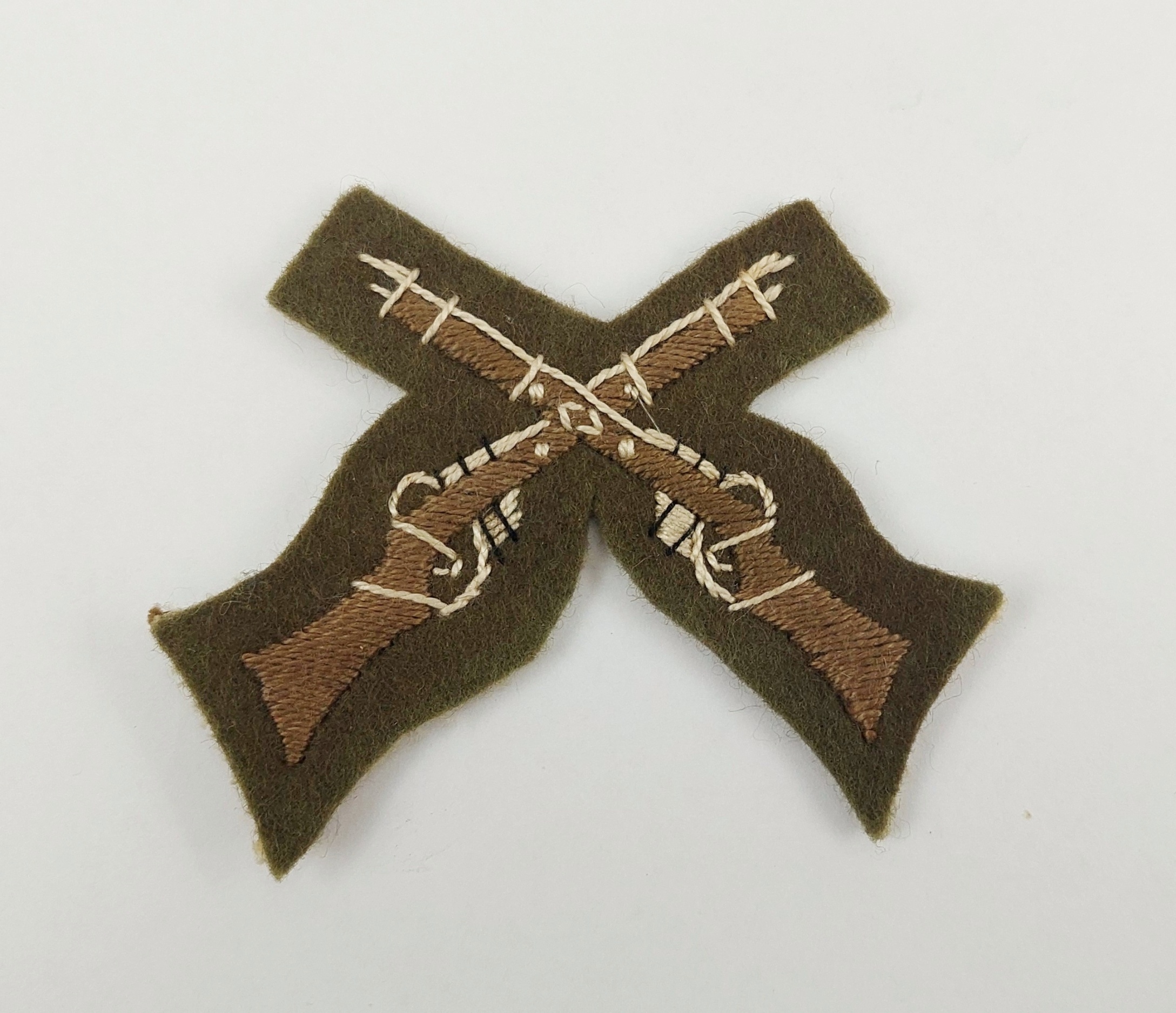 WW2 British Army Marksman Cloth Qualification Arm Badge #2