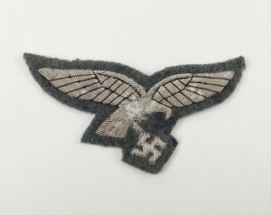 WW2 German Luftwaffe EM/NCO's Cloth Visor Cap Badge