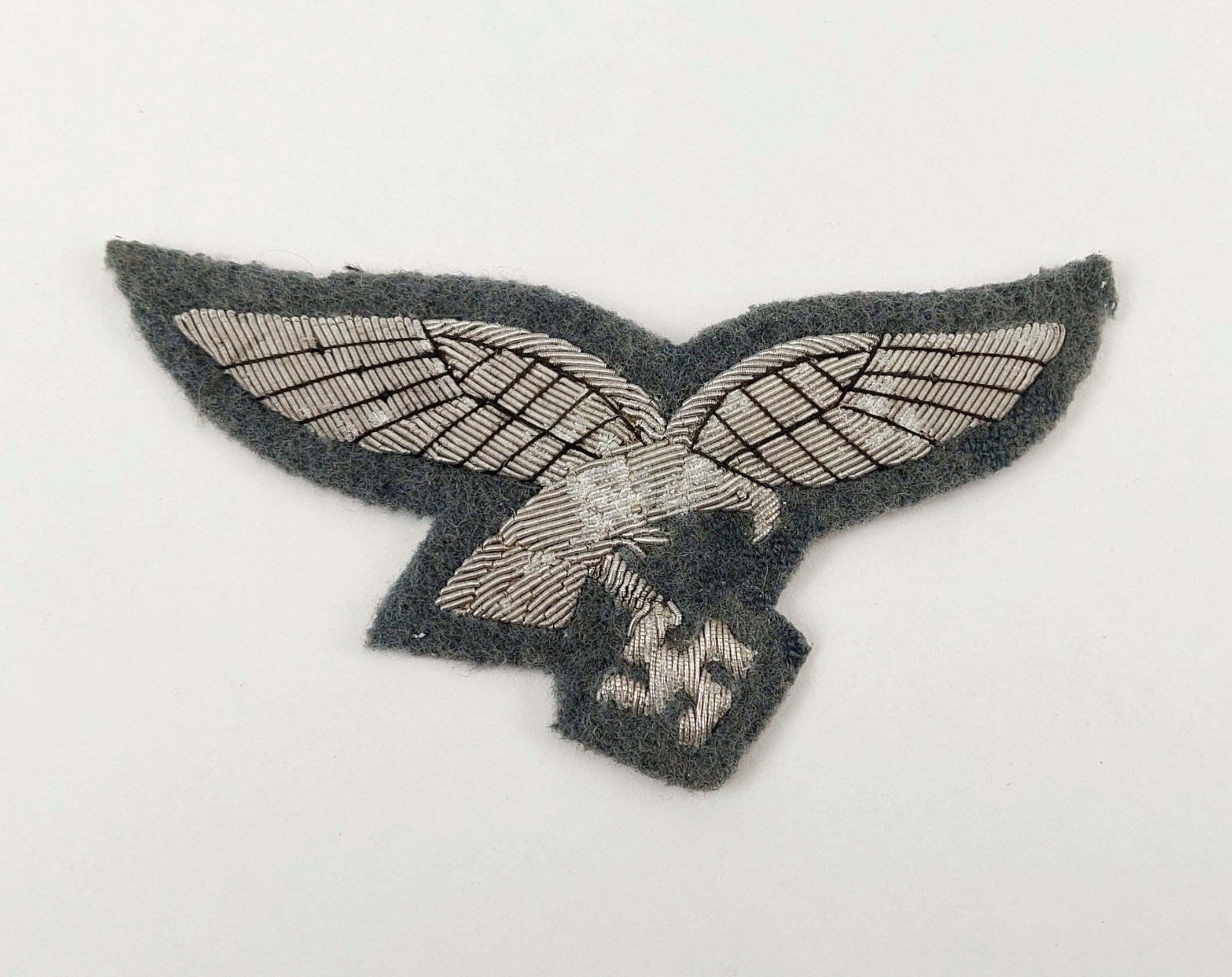 WW2 German Luftwaffe EM/NCO's Cloth Visor Cap Badge