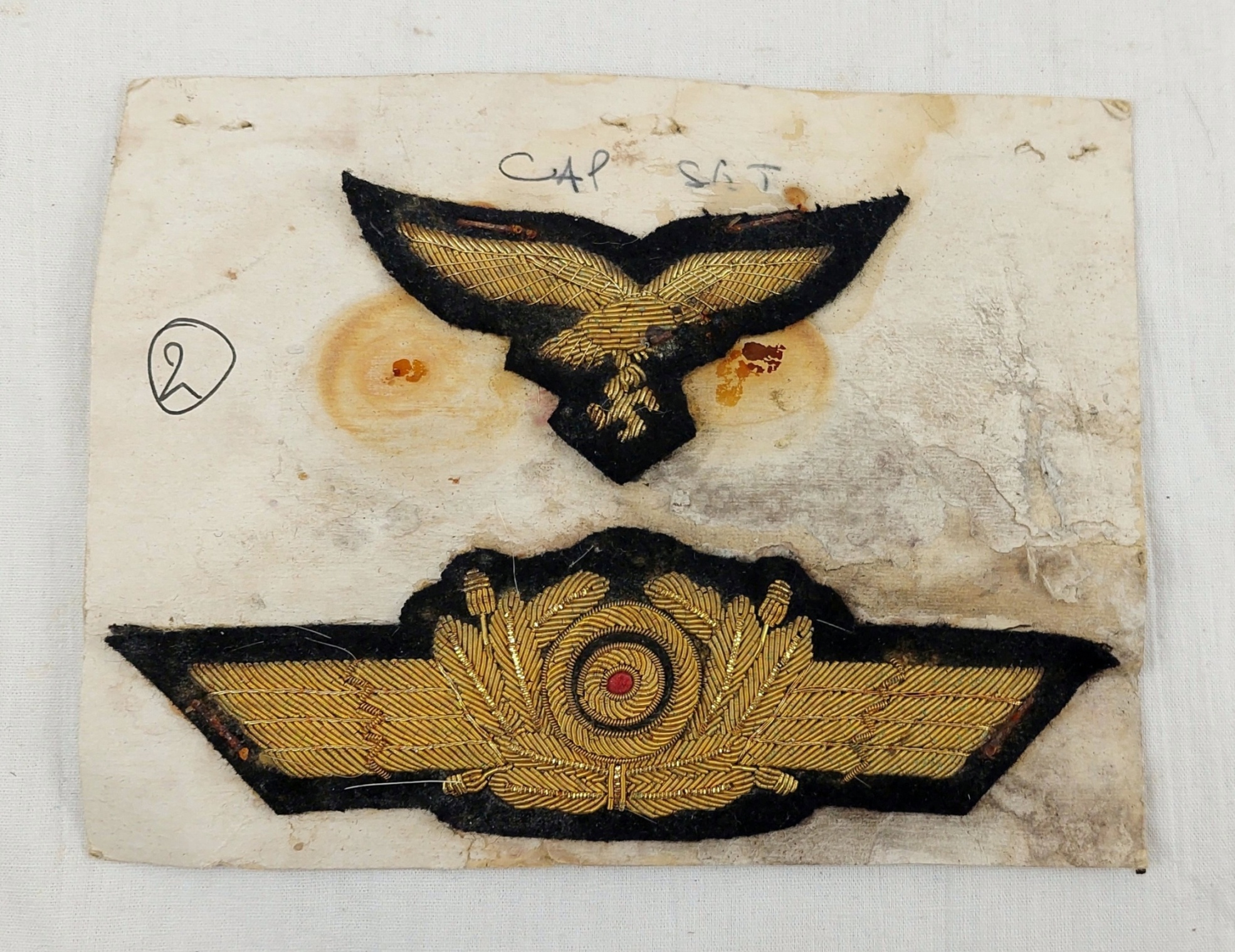 WW2 German Luftwaffe General Rank Cloth And Bullion Cap Cockade And Insignia
